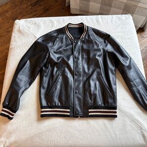 Coach REVERSIBLE Leather Bomber Jacket - Like New